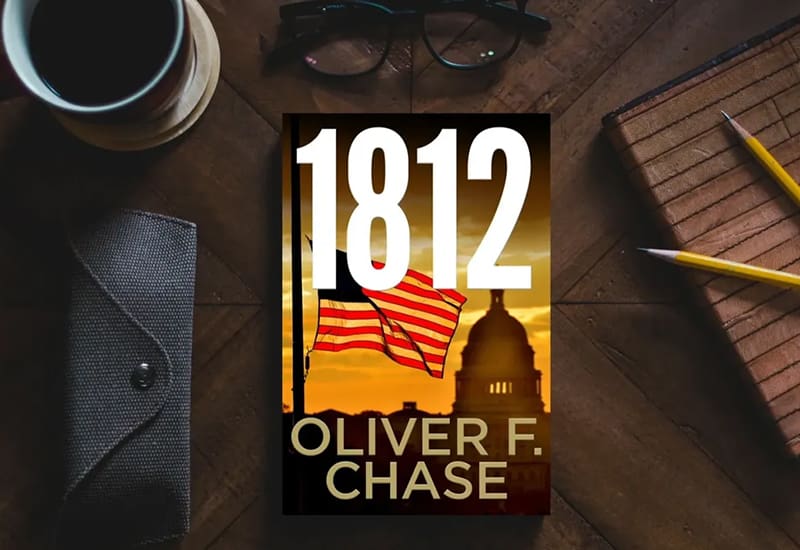 A book cover with an image of the american flag and capitol building.