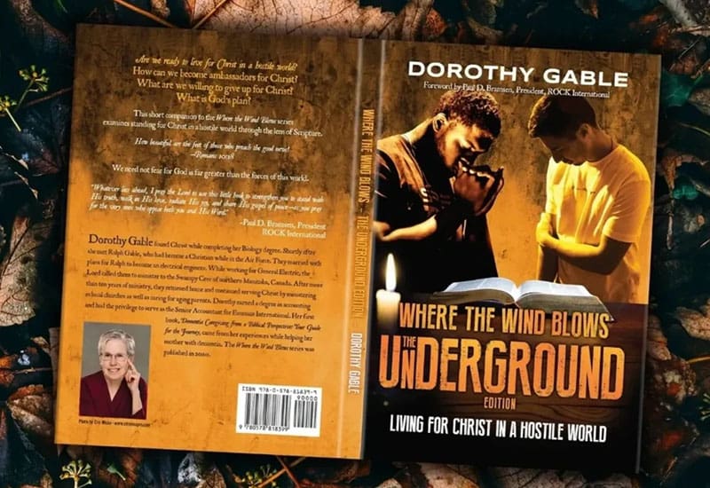 A book cover with two people reading
