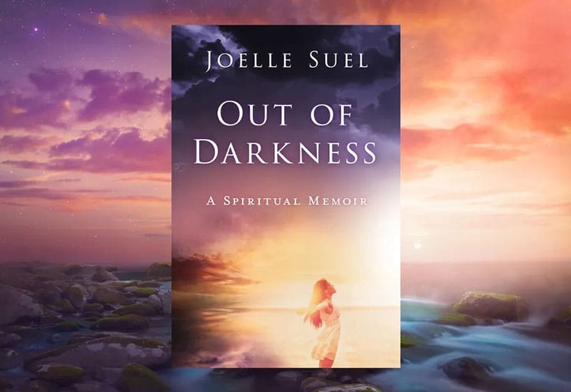 A book cover with the title of out of darkness.