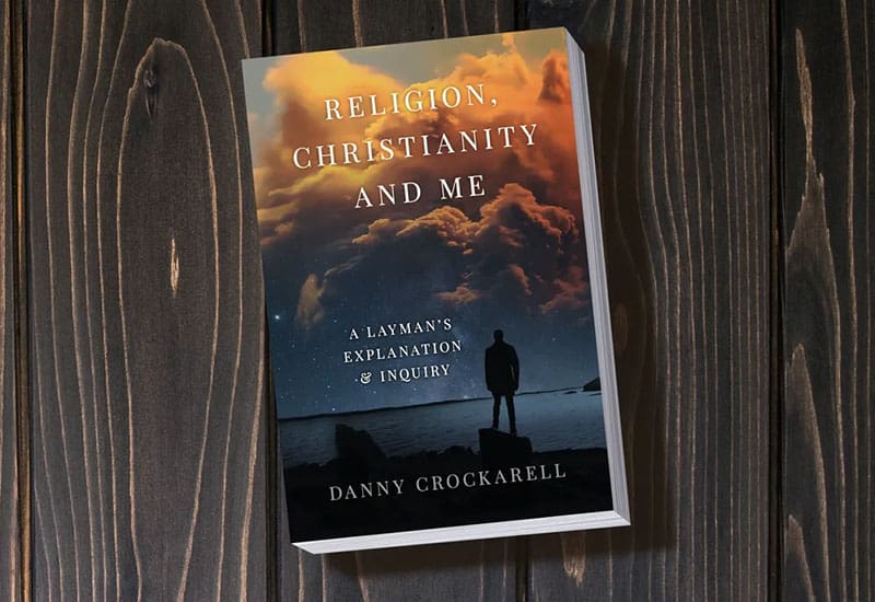 A book cover with a person standing on top of the ground.
