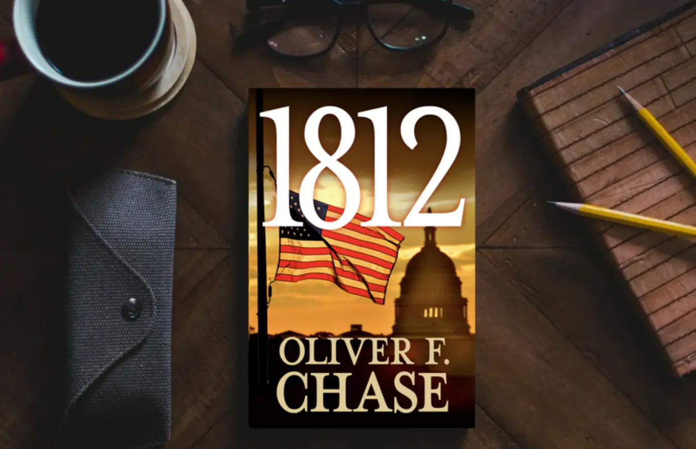 A book cover with an image of the american flag and capitol building.