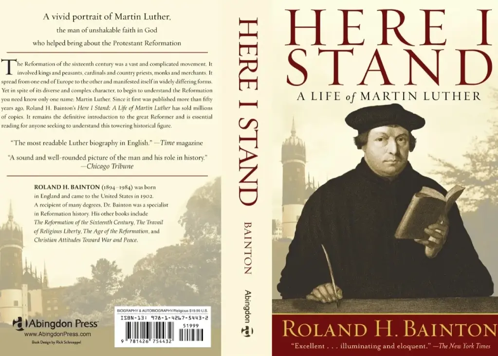 A book cover with an image of martin luther.