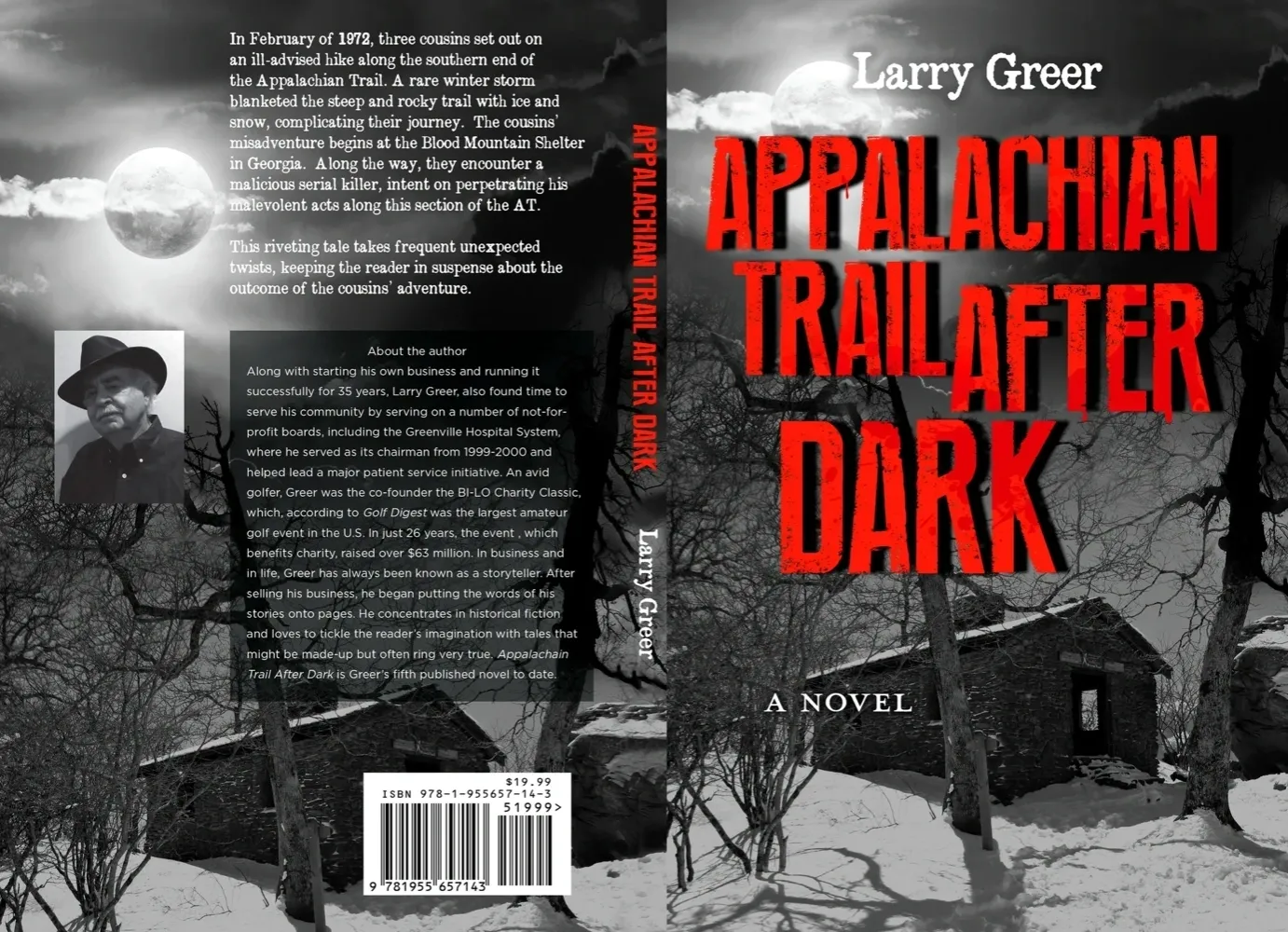 A book cover with the title of appalachian trail after dark.