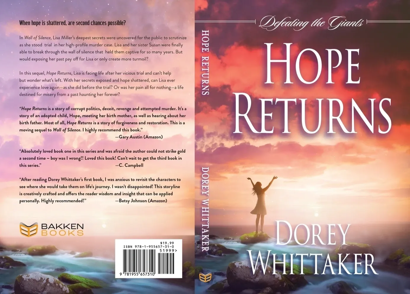 A book cover with the words " hope returns ".