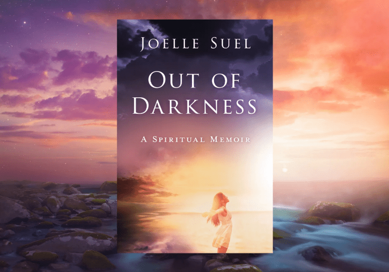 A book cover with the title of out of darkness.